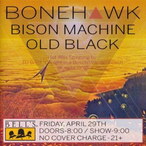 BoneHawk Release Show Flier