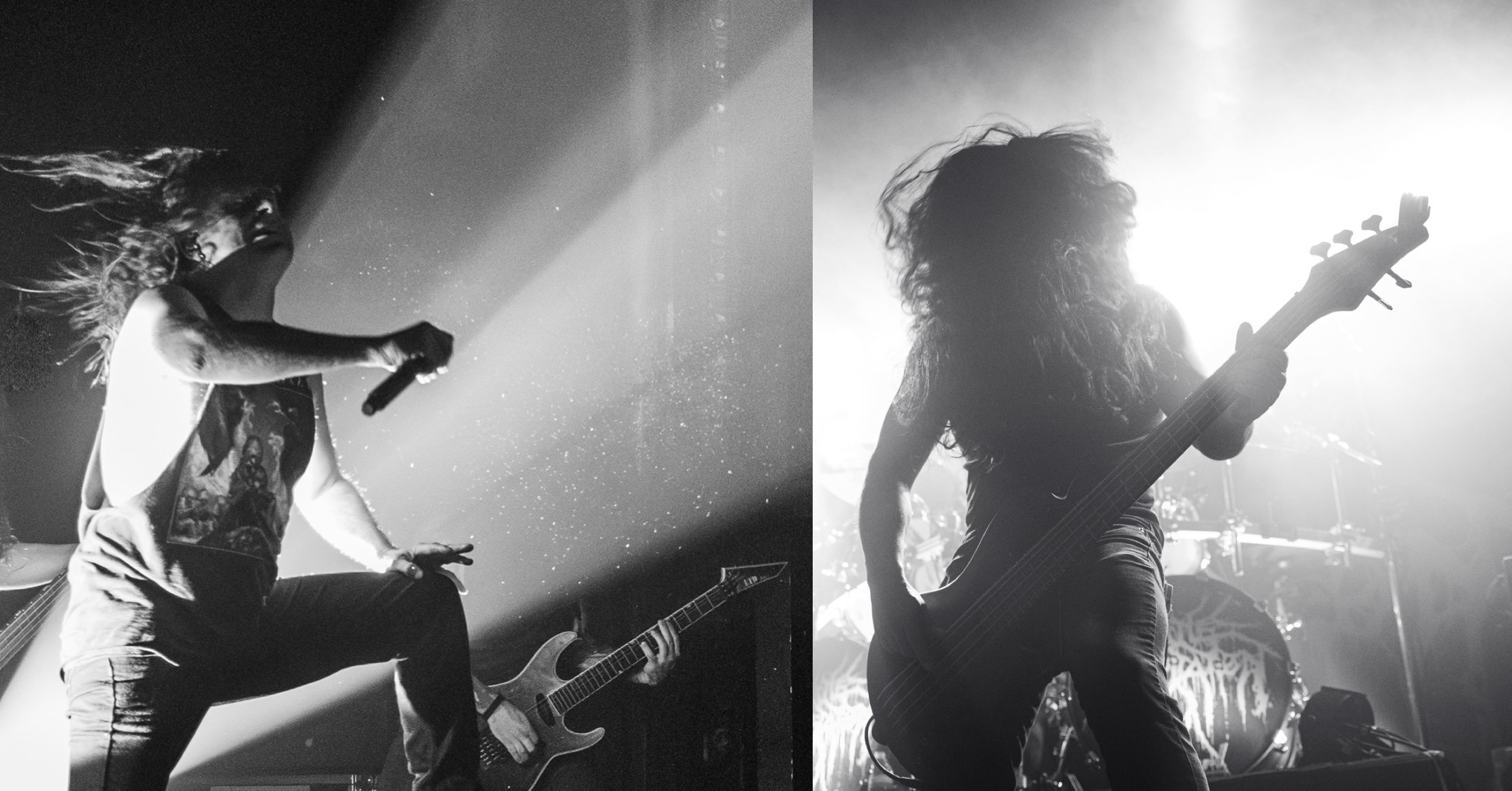 Cattle Decapitation vocalist and bass in Detroit Michigan December 2025