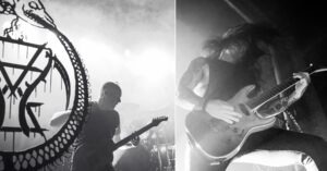 Cattle Decapitation guitarists in Detroit Michigan December 2025